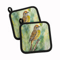Alabama Yellowhammer Pot Holder Set of 2 Heat Resistant Quilted Hot Pads 7.5 x 7.5 Inch, Insulated Kitchen Trivets for Cooking & Baking