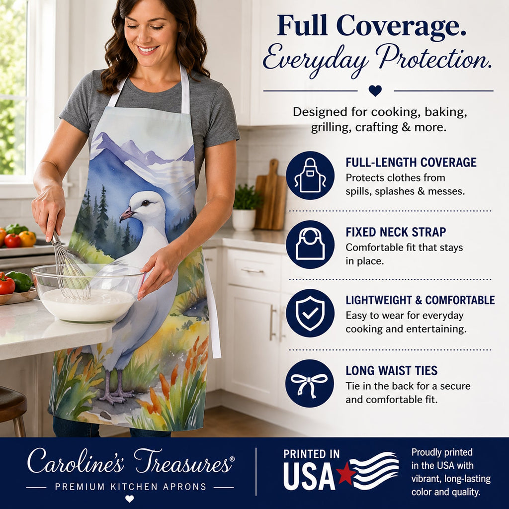 Alaska Willow Ptarmigan Apron Cooking Kitchen Server Baking Crafts Gardening for Adult Women Men, Unisex, Large, Multicolor