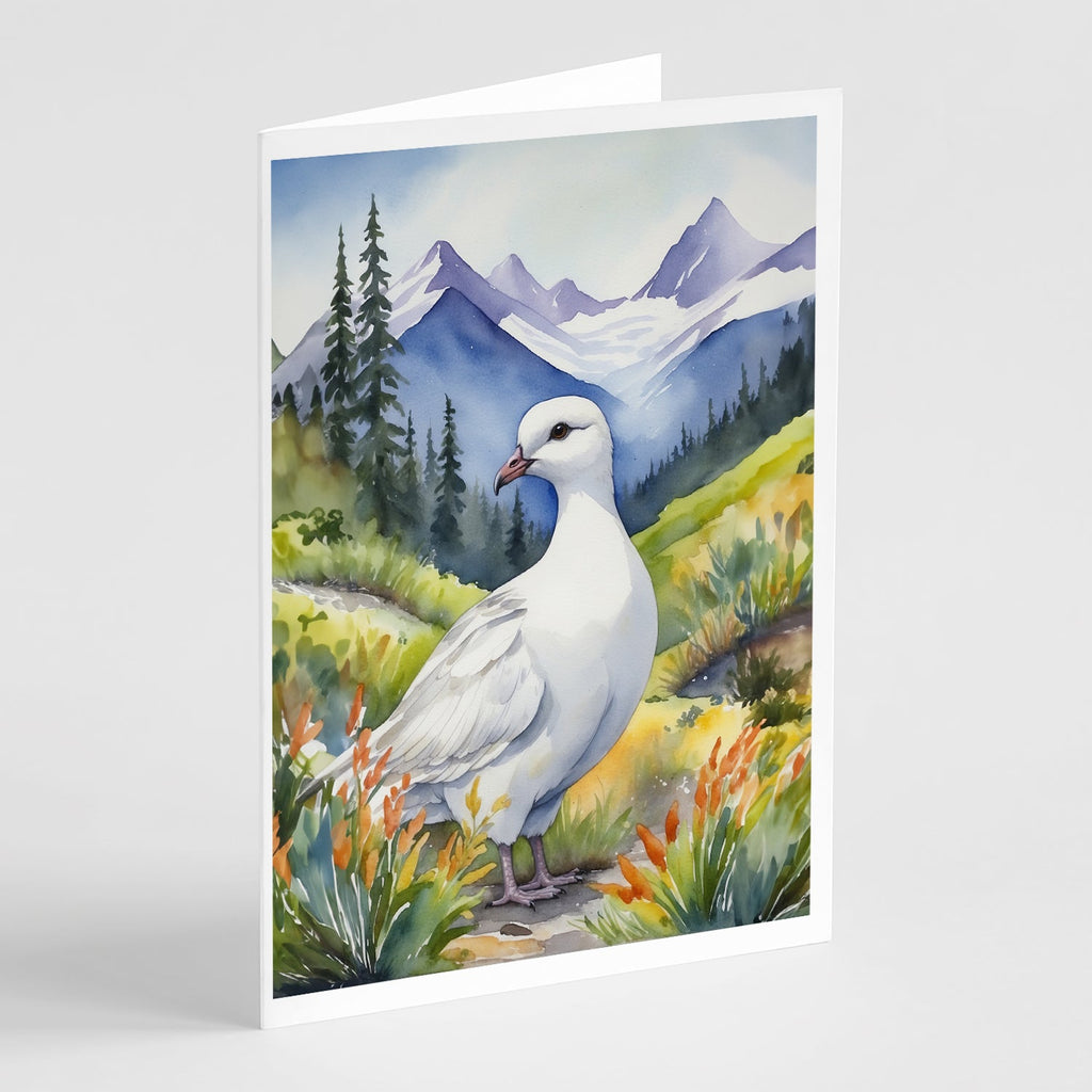 Alaska Willow Ptarmigan Greeting Cards Pack of 8 Blank Cards with Envelopes Whimsical A7 Size 5x7