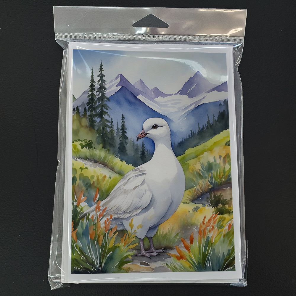Alaska Willow Ptarmigan Greeting Cards Pack of 8 Blank Cards with Envelopes Whimsical A7 Size 5x7