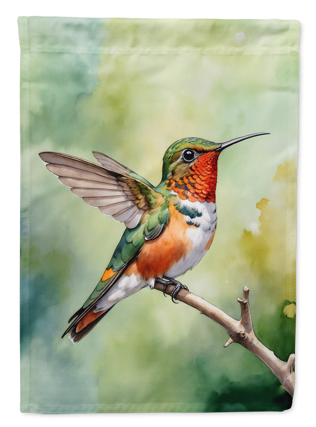 Allens Hummingbird House Flag 28x40 Porch Sleeve Pole Decorative Outside Yard Banner Artwork Wall Hanging, Polyester