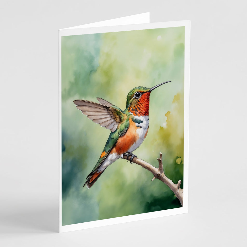 Allens Hummingbird Greeting Cards Pack of 8 Blank Cards with Envelopes Whimsical A7 Size 5x7