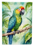 Amazon Parrot House Flag 28x40 Porch Sleeve Pole Decorative Outside Yard Banner Artwork Wall Hanging, Polyester
