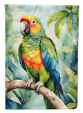 Amazon Parrot House Flag 28x40 Porch Sleeve Pole Decorative Outside Yard Banner Artwork Wall Hanging, Polyester