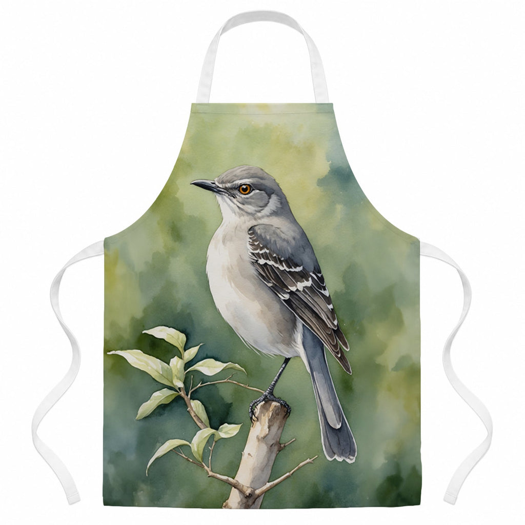 Arkansas Northern Mockingbird Apron Cooking Kitchen Server Baking Crafts Gardening for Adult Women Men, Unisex, Large, Multicolor