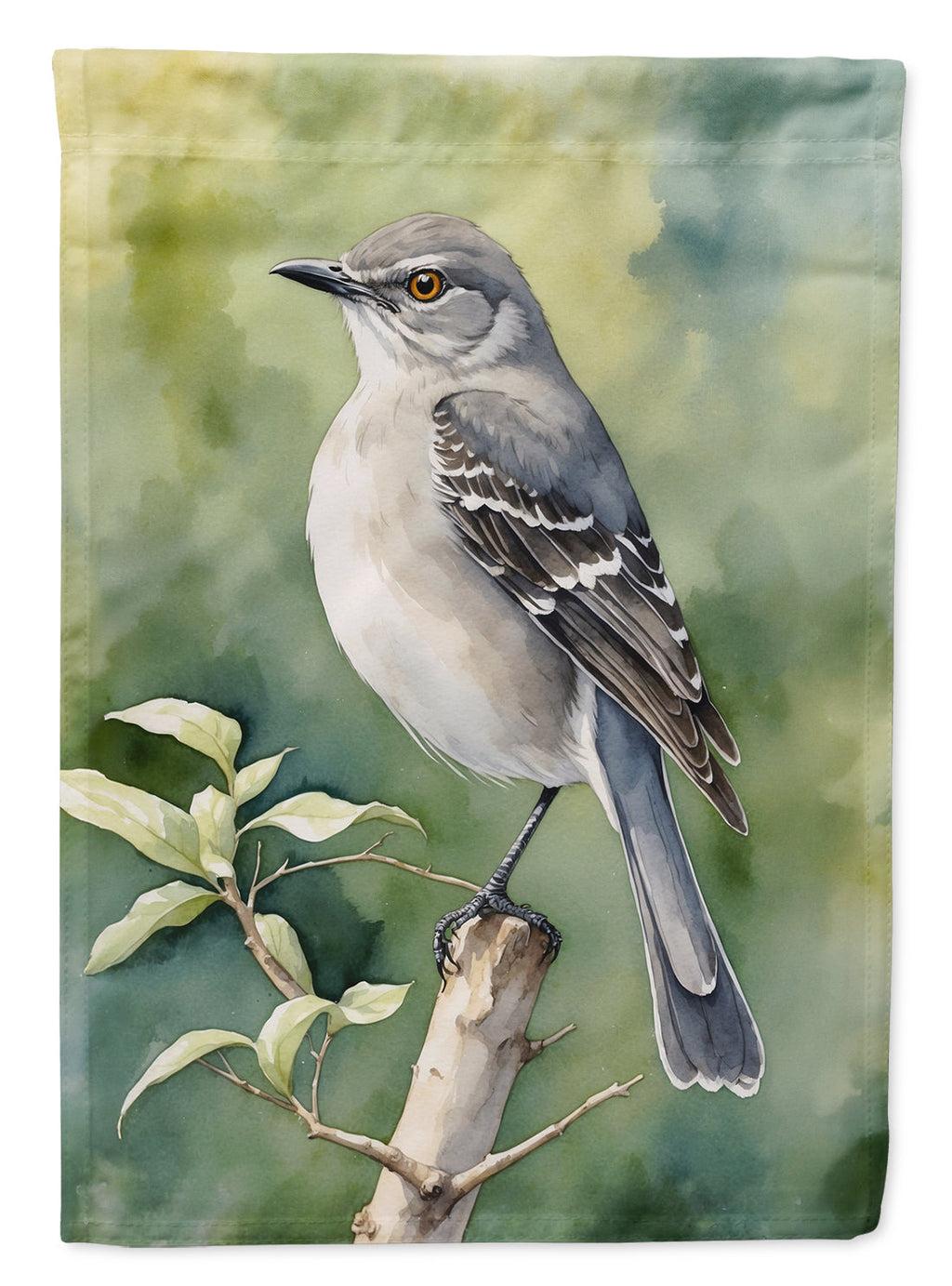 Arkansas Northern Mockingbird House Flag 28x40 Porch Sleeve Pole Decorative Outside Yard Banner Artwork Wall Hanging, Polyester