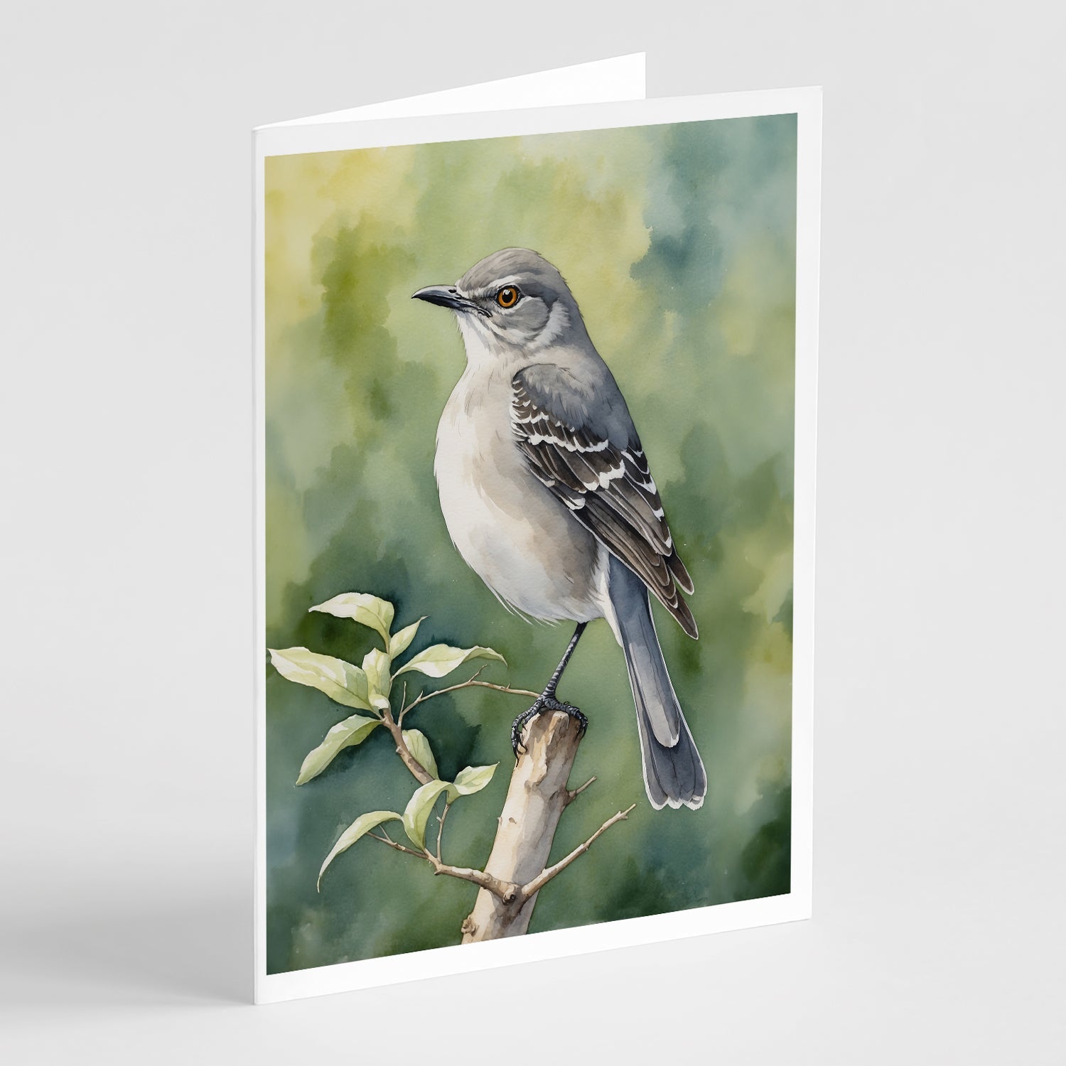 Arkansas Northern Mockingbird Greeting Cards Pack of 8 Blank Cards with Envelopes Whimsical A7 Size 5x7