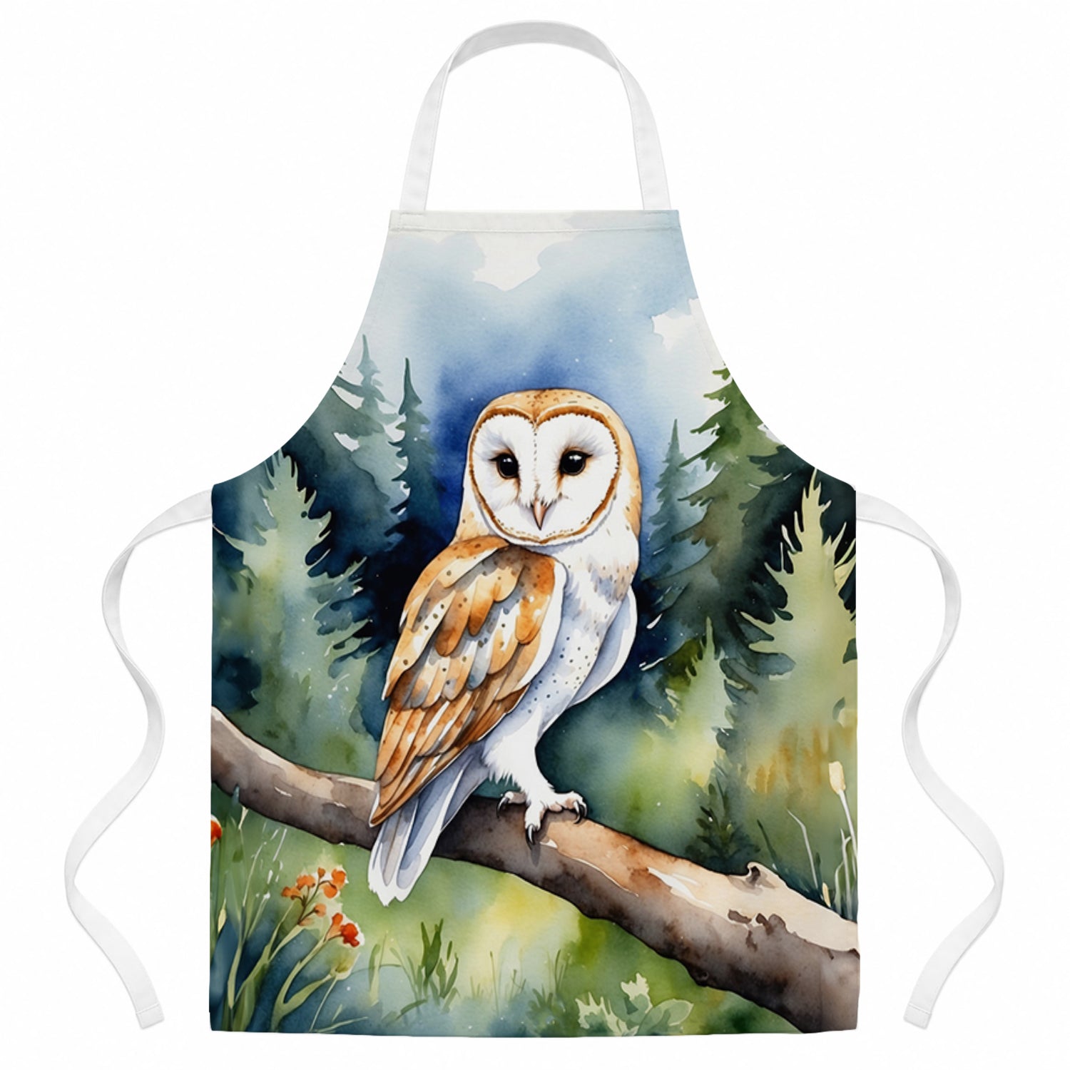 Barn Owl Apron Cooking Kitchen Server Baking Crafts Gardening for Adult Women Men, Unisex, Large, Multicolor