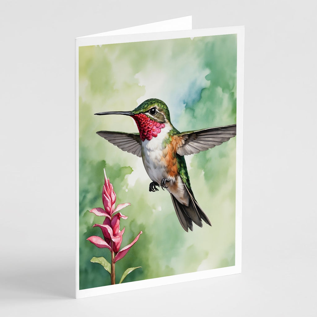Calliope Hummingbird Greeting Cards Pack of 8 Blank Cards with Envelopes Whimsical A7 Size 5x7