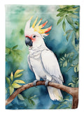 Cockatoo House Flag 28x40 Porch Sleeve Pole Decorative Outside Yard Banner Artwork Wall Hanging, Polyester
