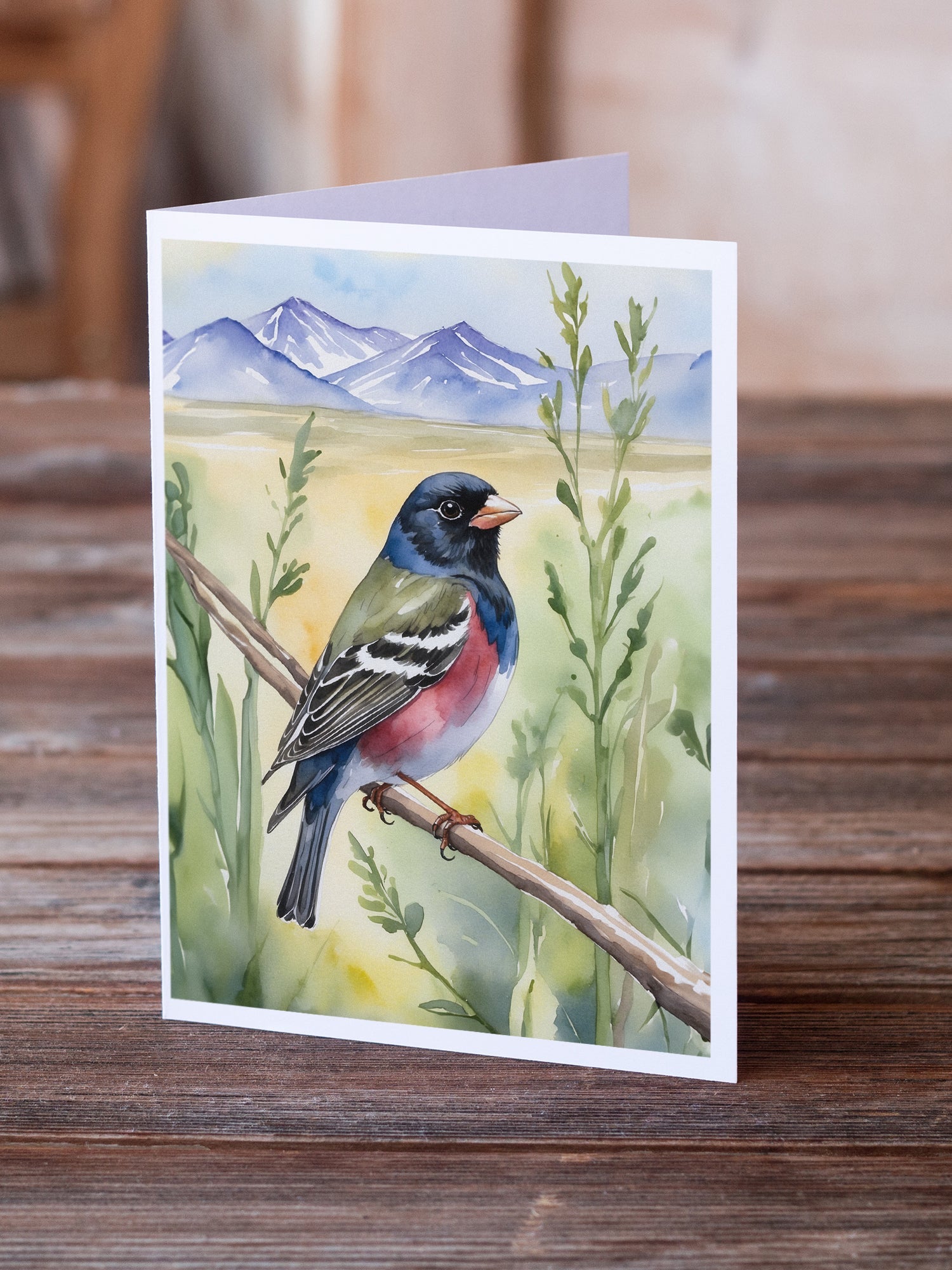 Colorado Lark Bunting Greeting Cards Pack of 8 Blank Cards with Envelopes Whimsical A7 Size 5x7