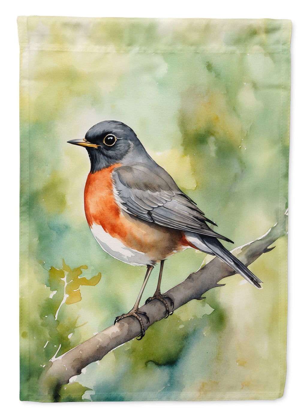 Connecticut American Robin House Flag 28x40 Porch Sleeve Pole Decorative Outside Yard Banner Artwork Wall Hanging, Polyester