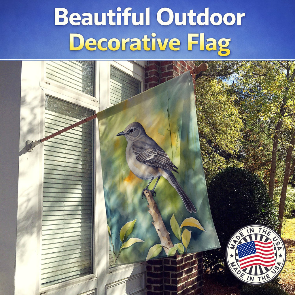 Florida Northern Mockingbird House Flag 28x40 Porch Sleeve Pole Decorative Outside Yard Banner Artwork Wall Hanging, Polyester