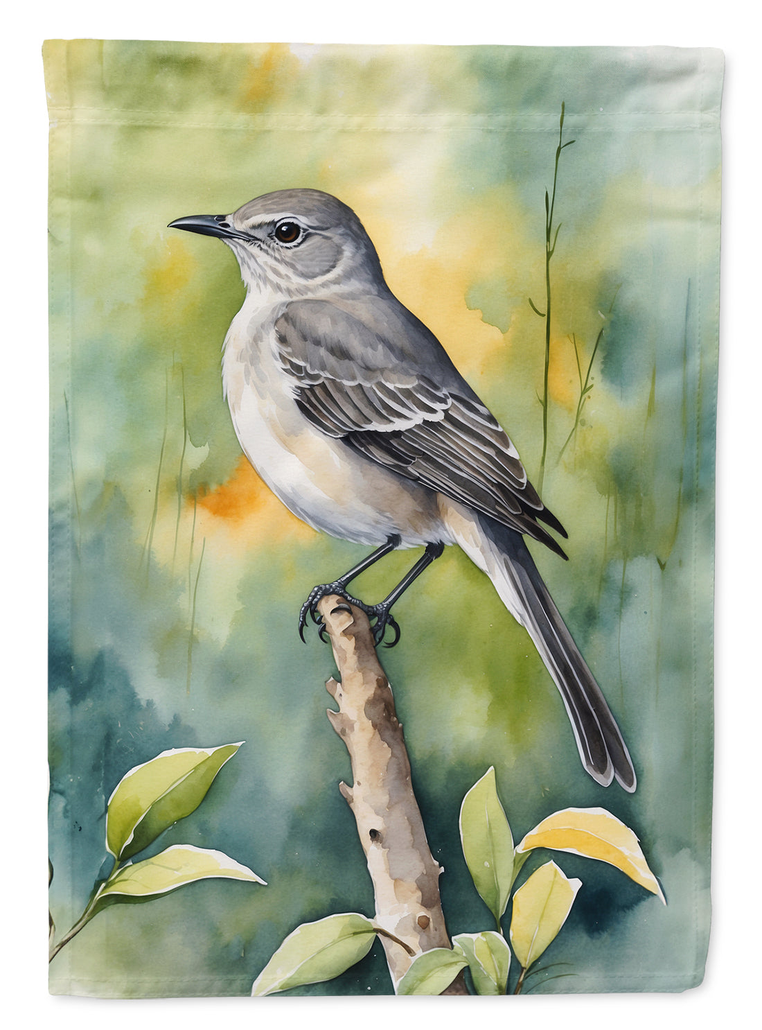 Florida Northern Mockingbird House Flag 28x40 Porch Sleeve Pole Decorative Outside Yard Banner Artwork Wall Hanging, Polyester