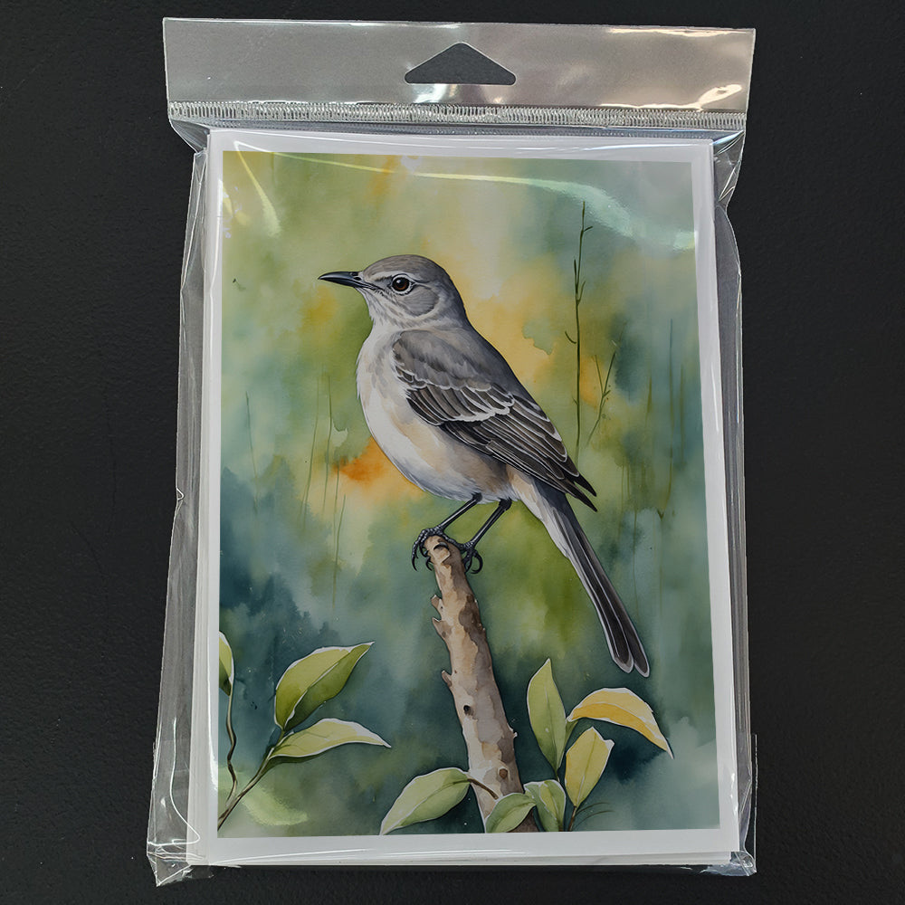 Florida Northern Mockingbird Greeting Cards Pack of 8 Blank Cards with Envelopes Whimsical A7 Size 5x7
