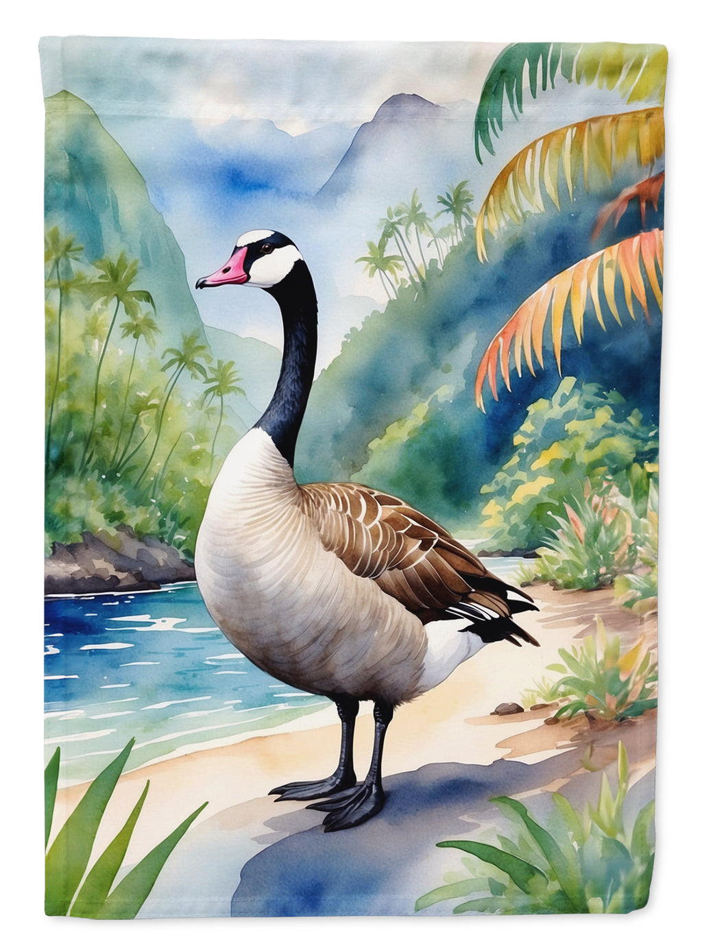 Hawaii Hawaiian Goose House Flag 28x40 Porch Sleeve Pole Decorative Outside Yard Banner Artwork Wall Hanging, Polyester