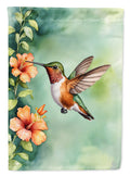 Rufous Hummingbird House Flag 28x40 Porch Sleeve Pole Decorative Outside Yard Banner Artwork Wall Hanging, Polyester