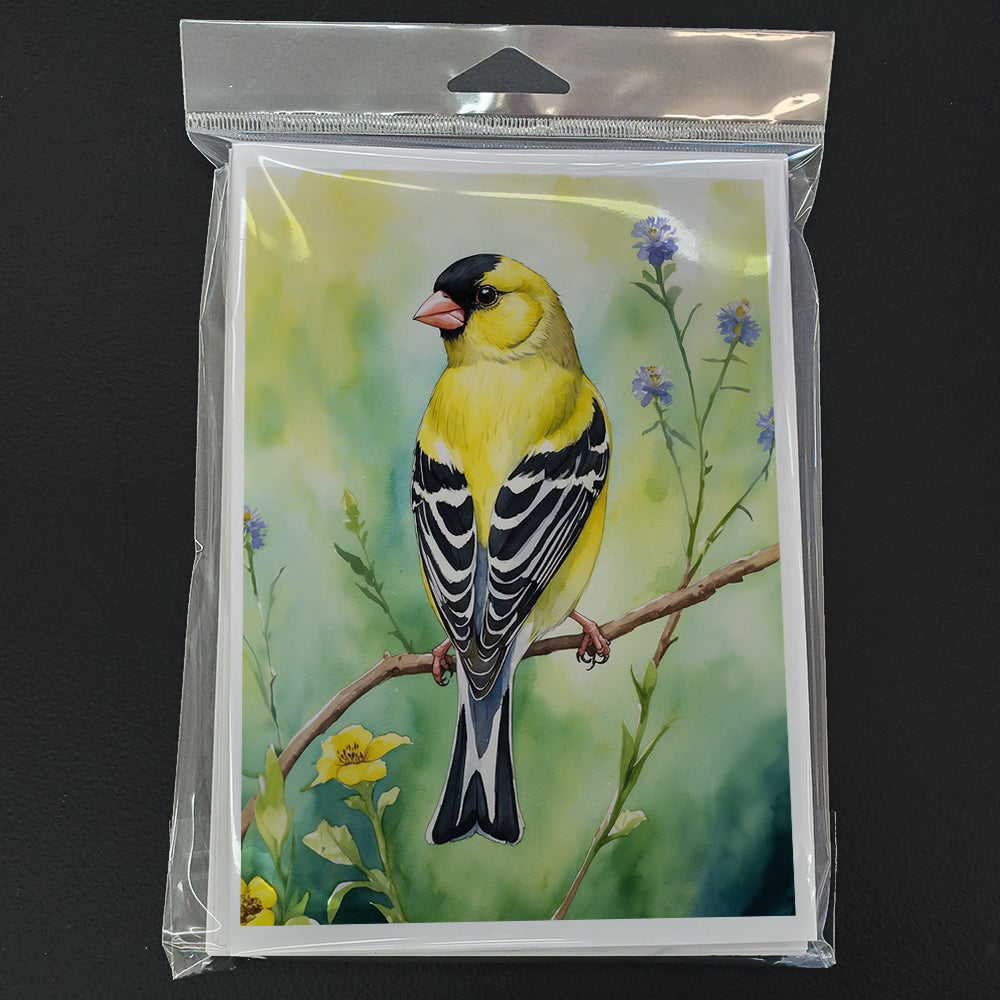 American Goldfinch Greeting Cards Pack of 8 Blank Cards with Envelopes Whimsical A7 Size 5x7