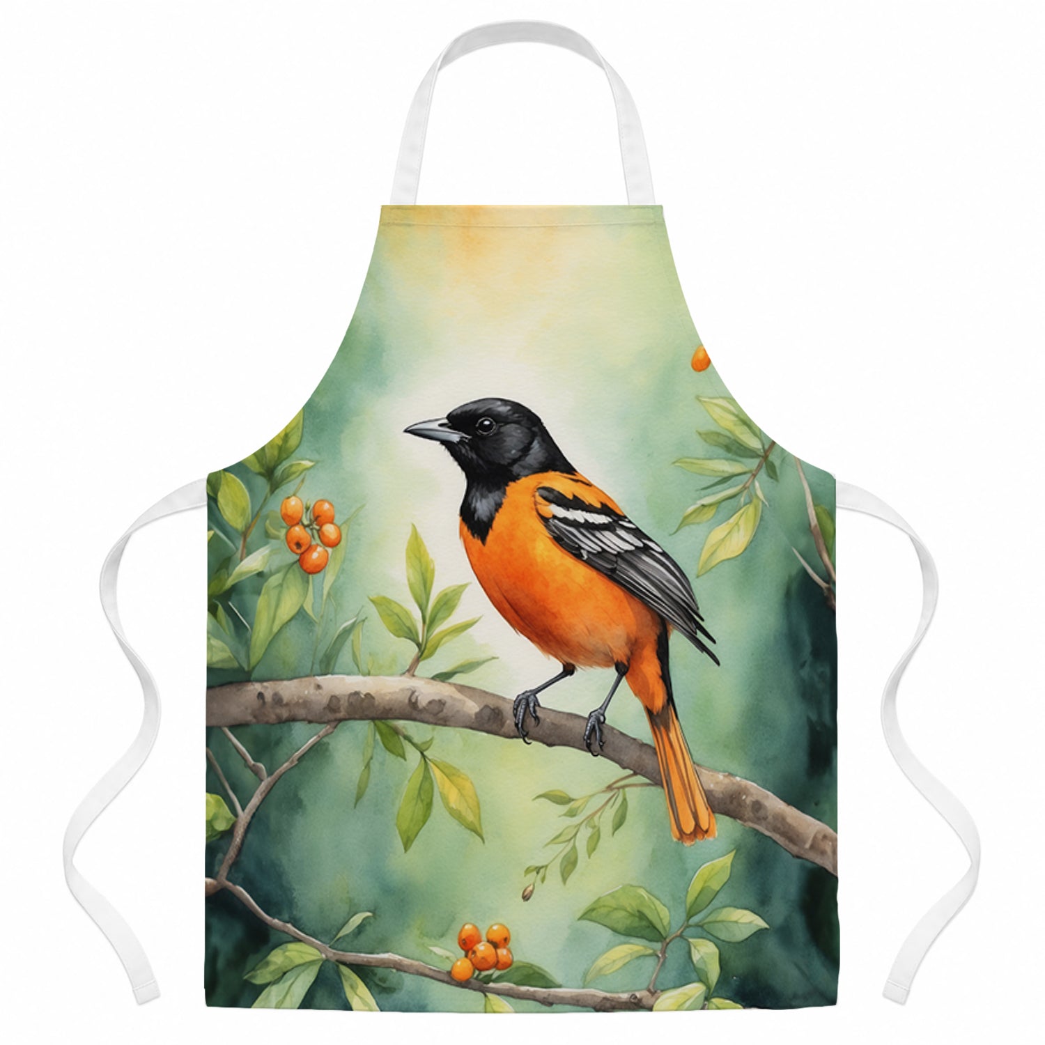 Maryland Baltimore Oriole Apron Cooking Kitchen Server Baking Crafts Gardening for Adult Women Men, Unisex, Large, Multicolor