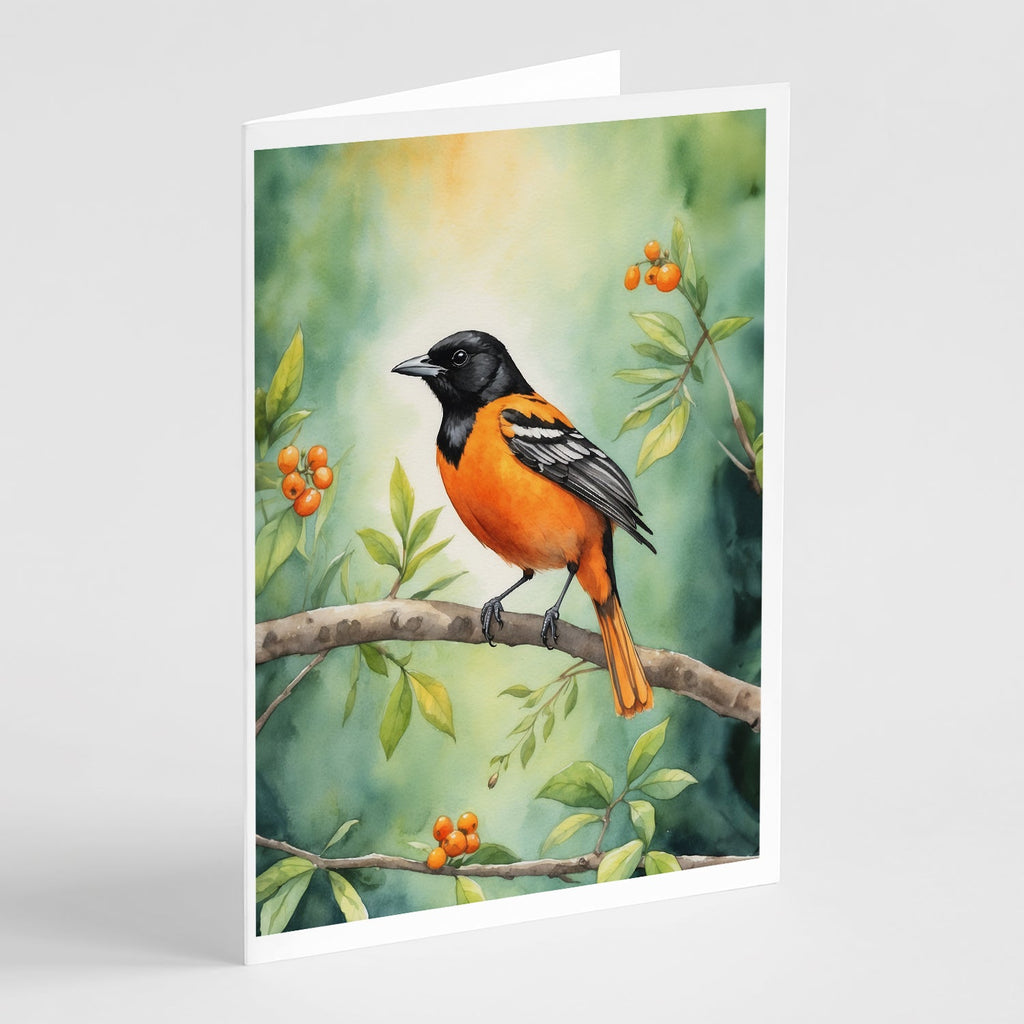 Maryland Baltimore Oriole Greeting Cards Pack of 8 Blank Cards with Envelopes Whimsical A7 Size 5x7