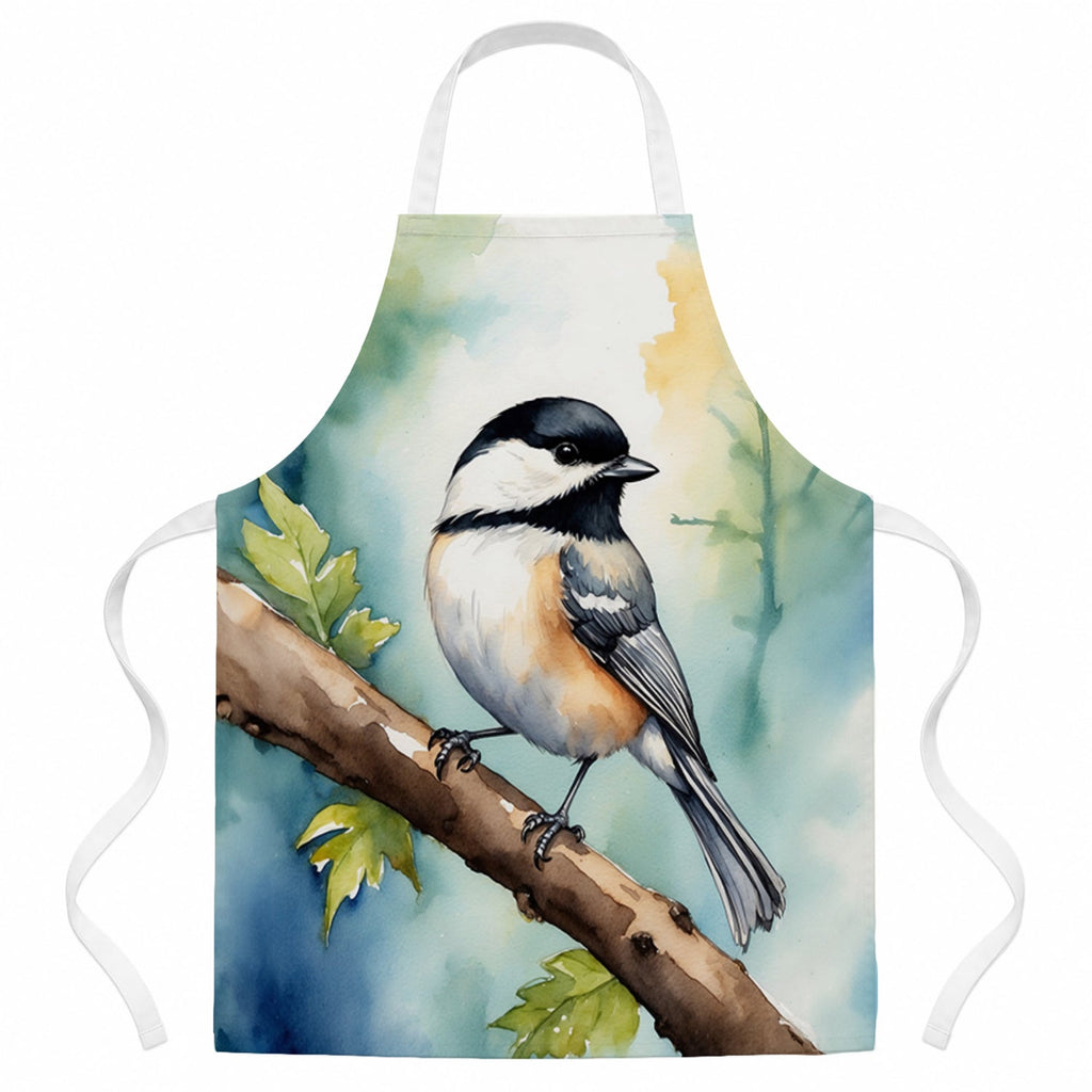 Massachusetts Blackcapped Chickadee Apron Cooking Kitchen Server Baking Crafts Gardening for Adult Women Men, Unisex, Large, Multicolor