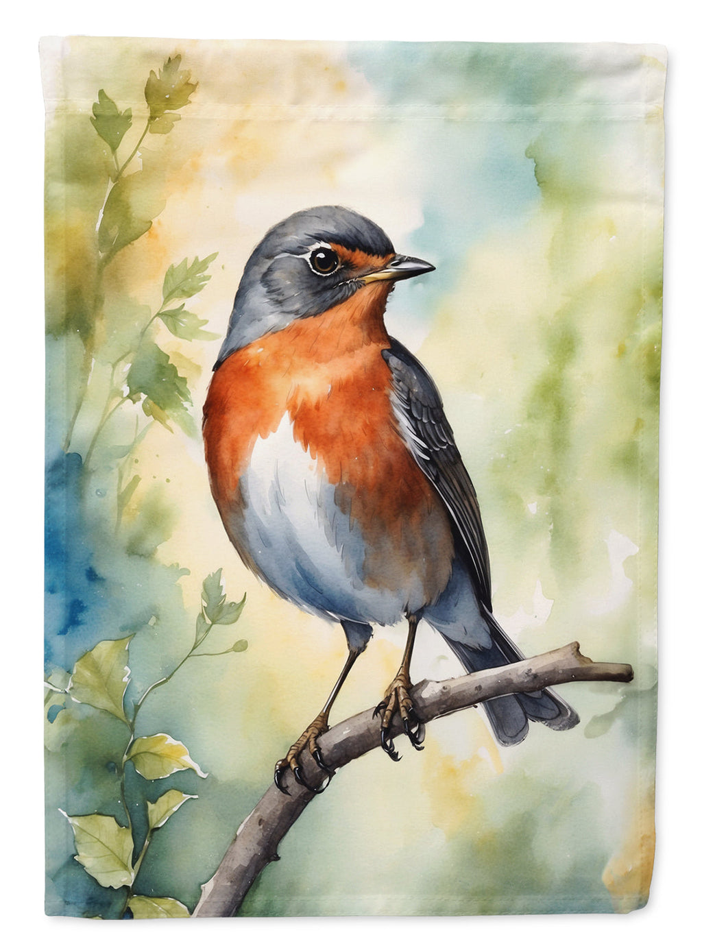 Michigan American Robin House Flag 28x40 Porch Sleeve Pole Decorative Outside Yard Banner Artwork Wall Hanging, Polyester