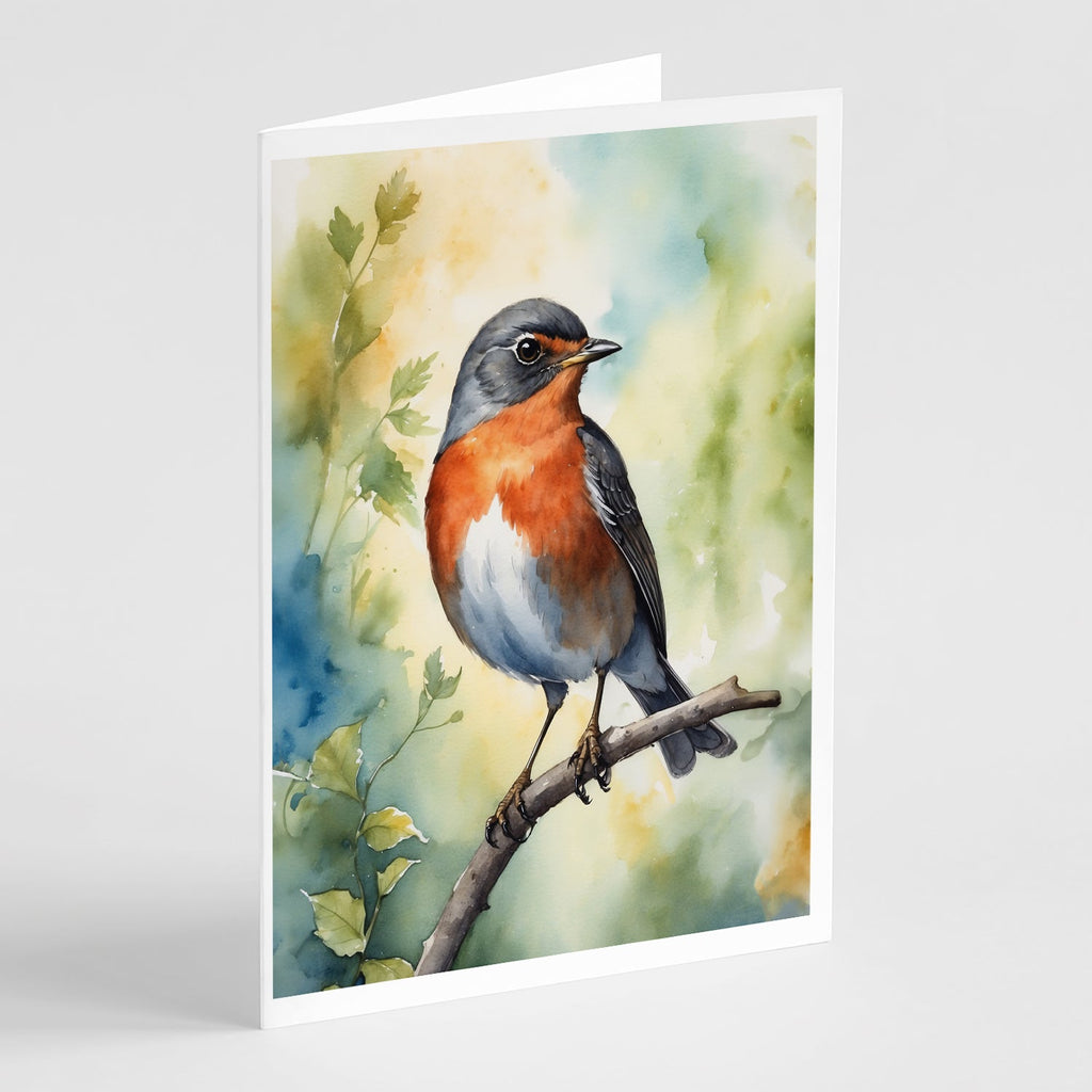 Michigan American Robin Greeting Cards Pack of 8 Blank Cards with Envelopes Whimsical A7 Size 5x7