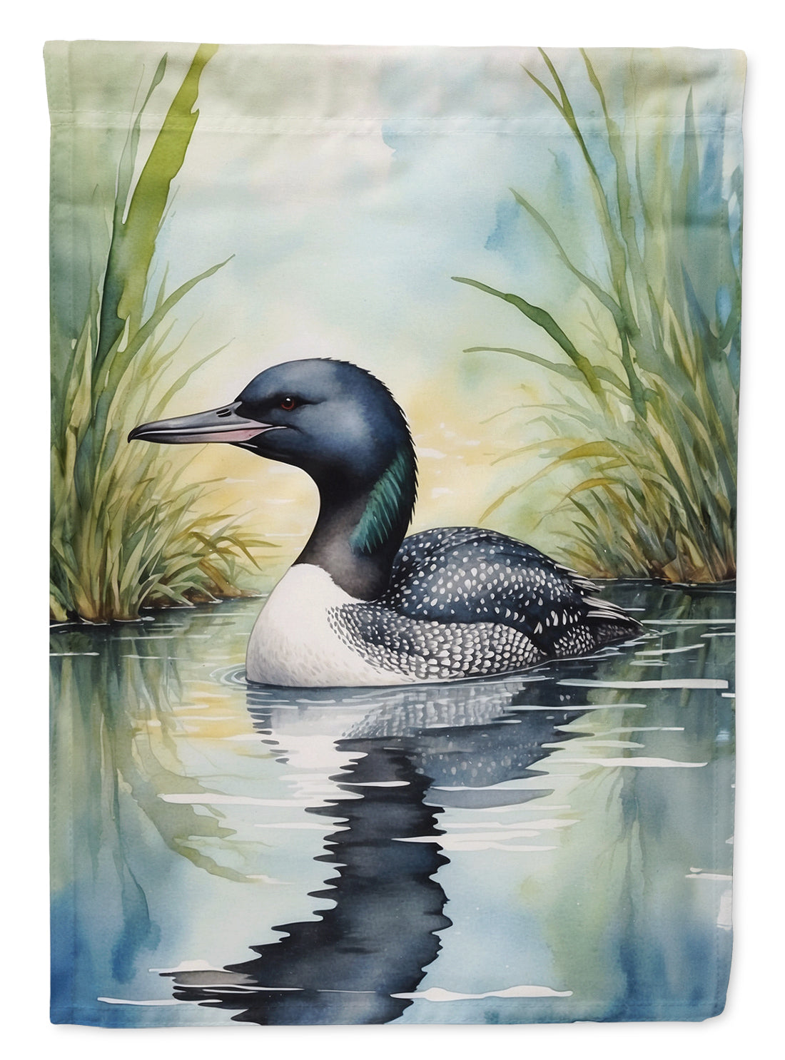 Minnesota Common Loon House Flag 28x40 Porch Sleeve Pole Decorative Outside Yard Banner Artwork Wall Hanging, Polyester