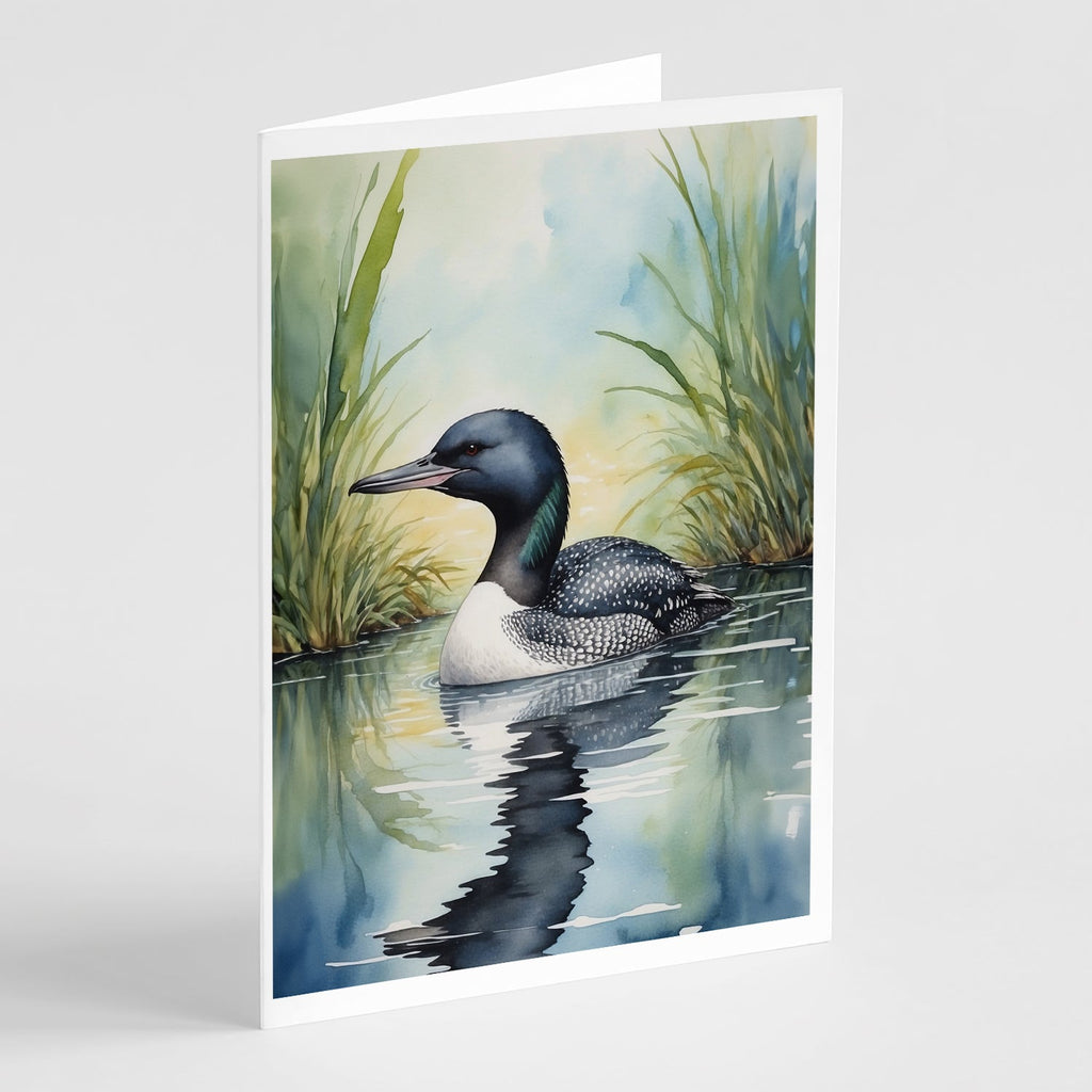 Minnesota Common Loon Greeting Cards Pack of 8 Blank Cards with Envelopes Whimsical A7 Size 5x7
