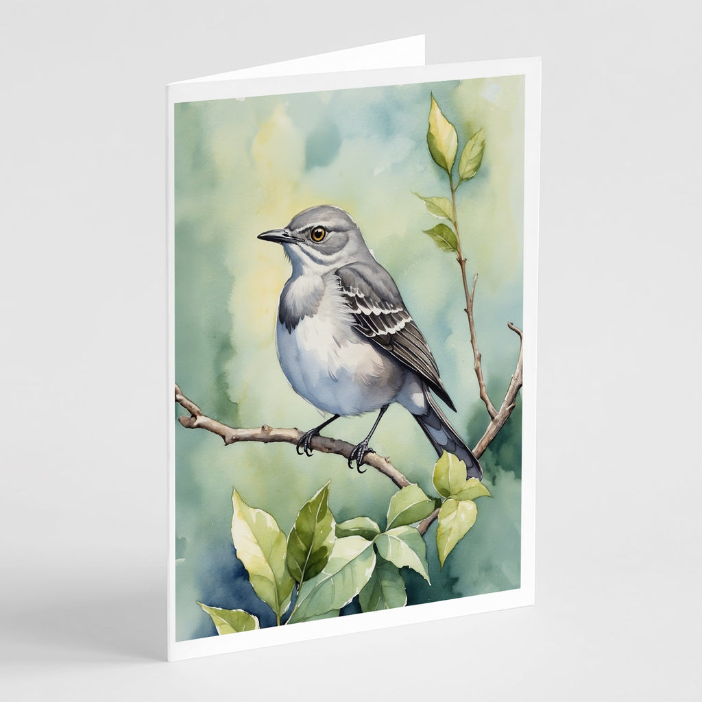Mississippi Northern Mocking bird Greeting Cards Pack of 8 Blank Cards with Envelopes Whimsical A7 Size 5x7