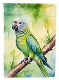 Monk Parakeet House Flag 28x40 Porch Sleeve Pole Decorative Outside Yard Banner Artwork Wall Hanging, Polyester