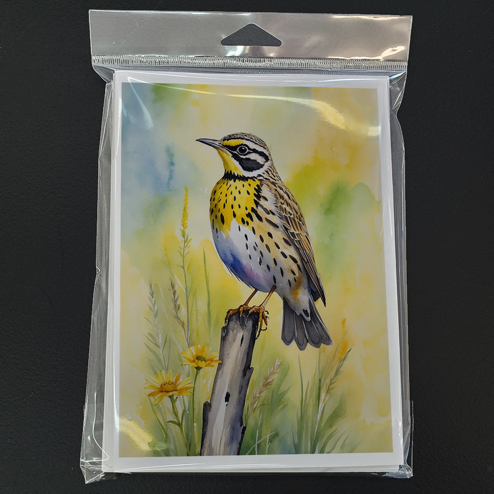 Montana Western Meadowlark Greeting Cards Pack of 8 Blank Cards with Envelopes Whimsical A7 Size 5x7