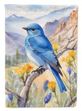 Nevada Mountain Bluebird House Flag 28x40 Porch Sleeve Pole Decorative Outside Yard Banner Artwork Wall Hanging, Polyester