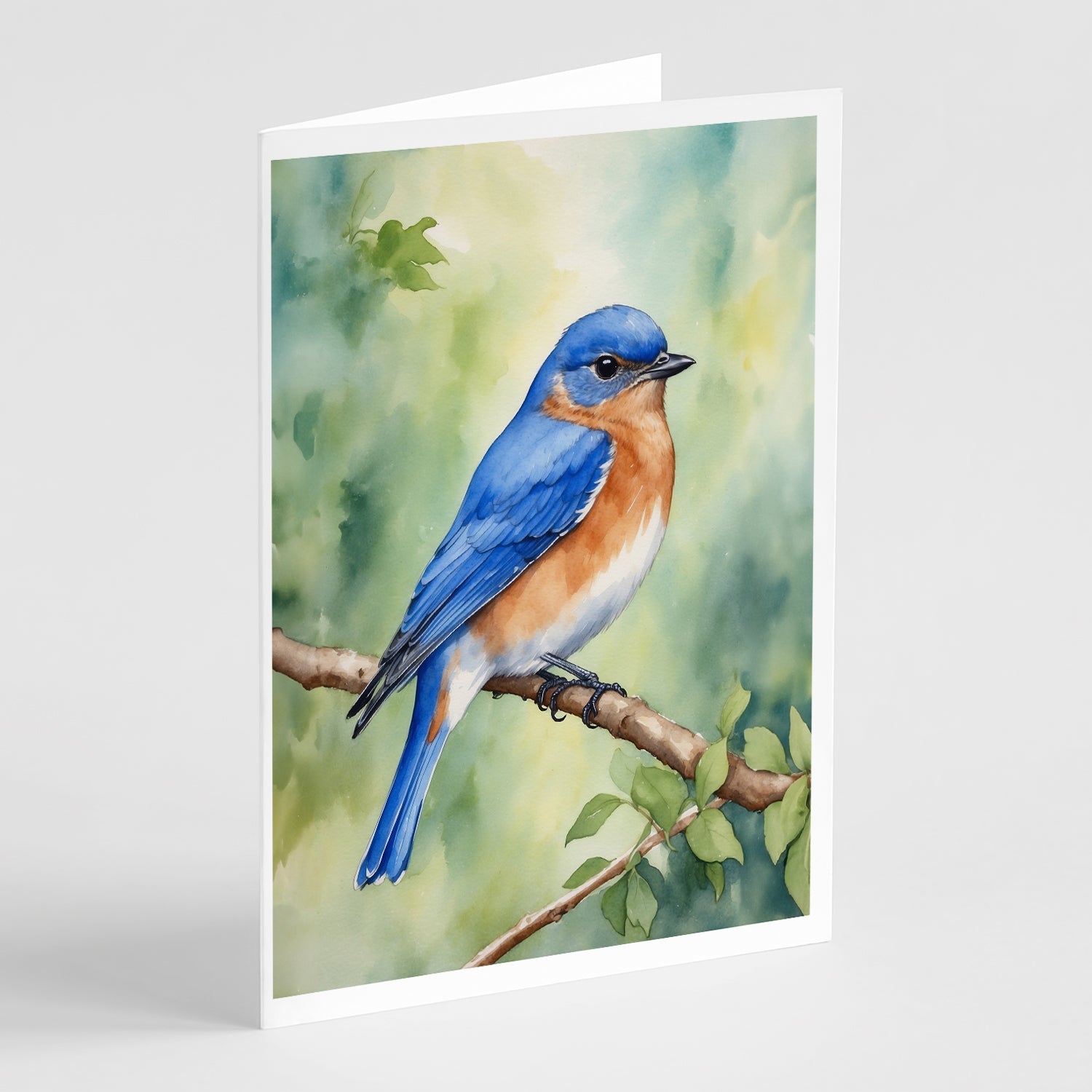 New York Eastern Bluebird Greeting Cards Pack of 8 Blank Cards with Envelopes Whimsical A7 Size 5x7