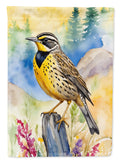 Oregon Western Meadowlark House Flag 28x40 Porch Sleeve Pole Decorative Outside Yard Banner Artwork Wall Hanging, Polyester