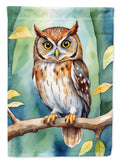 Elf Owl House Flag 28x40 Porch Sleeve Pole Decorative Outside Yard Banner Artwork Wall Hanging, Polyester