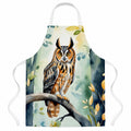 LongEared Owl Apron Cooking Kitchen Server Baking Crafts Gardening for Adult Women Men, Unisex, Large, Multicolor