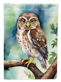 Northern Pygmy Owl House Flag 28x40 Porch Sleeve Pole Decorative Outside Yard Banner Artwork Wall Hanging, Polyester