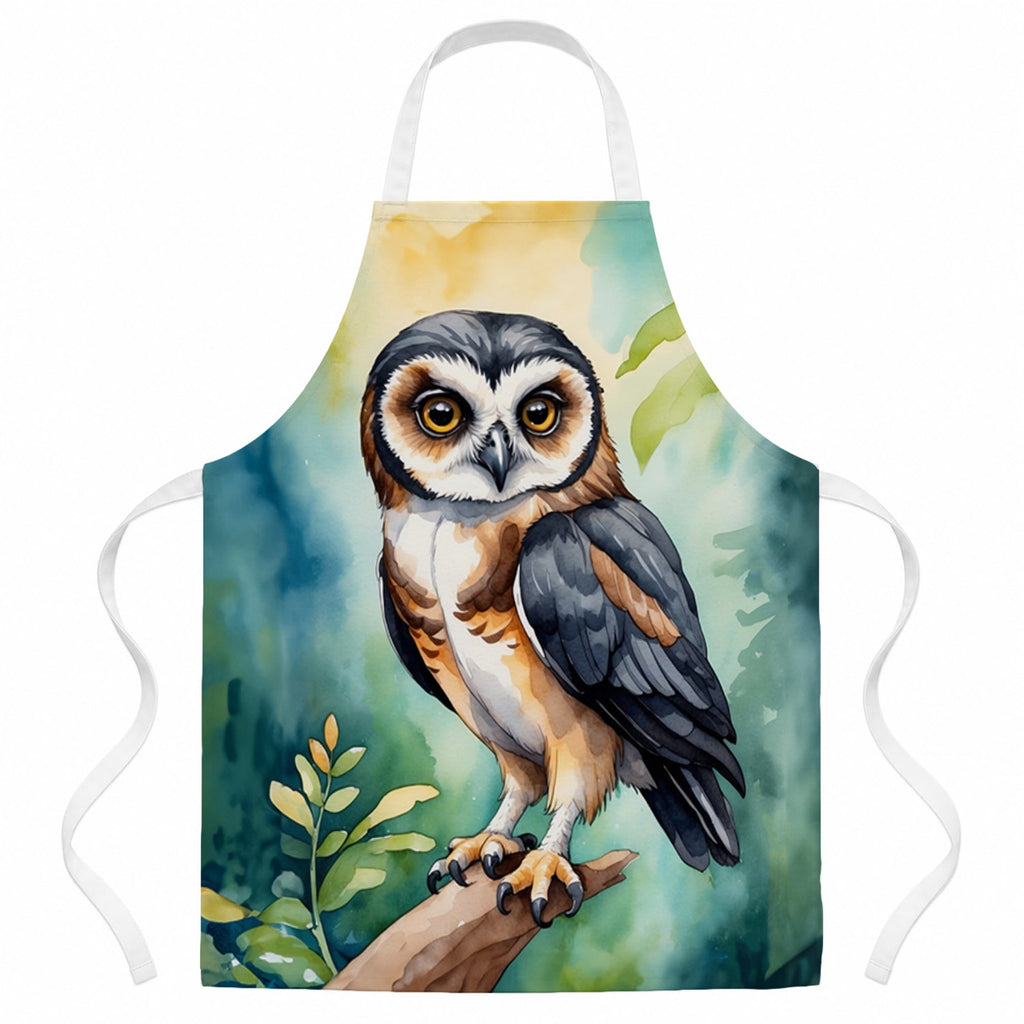 Spectacled Owl Apron Cooking Kitchen Server Baking Crafts Gardening for Adult Women Men, Unisex, Large, Multicolor