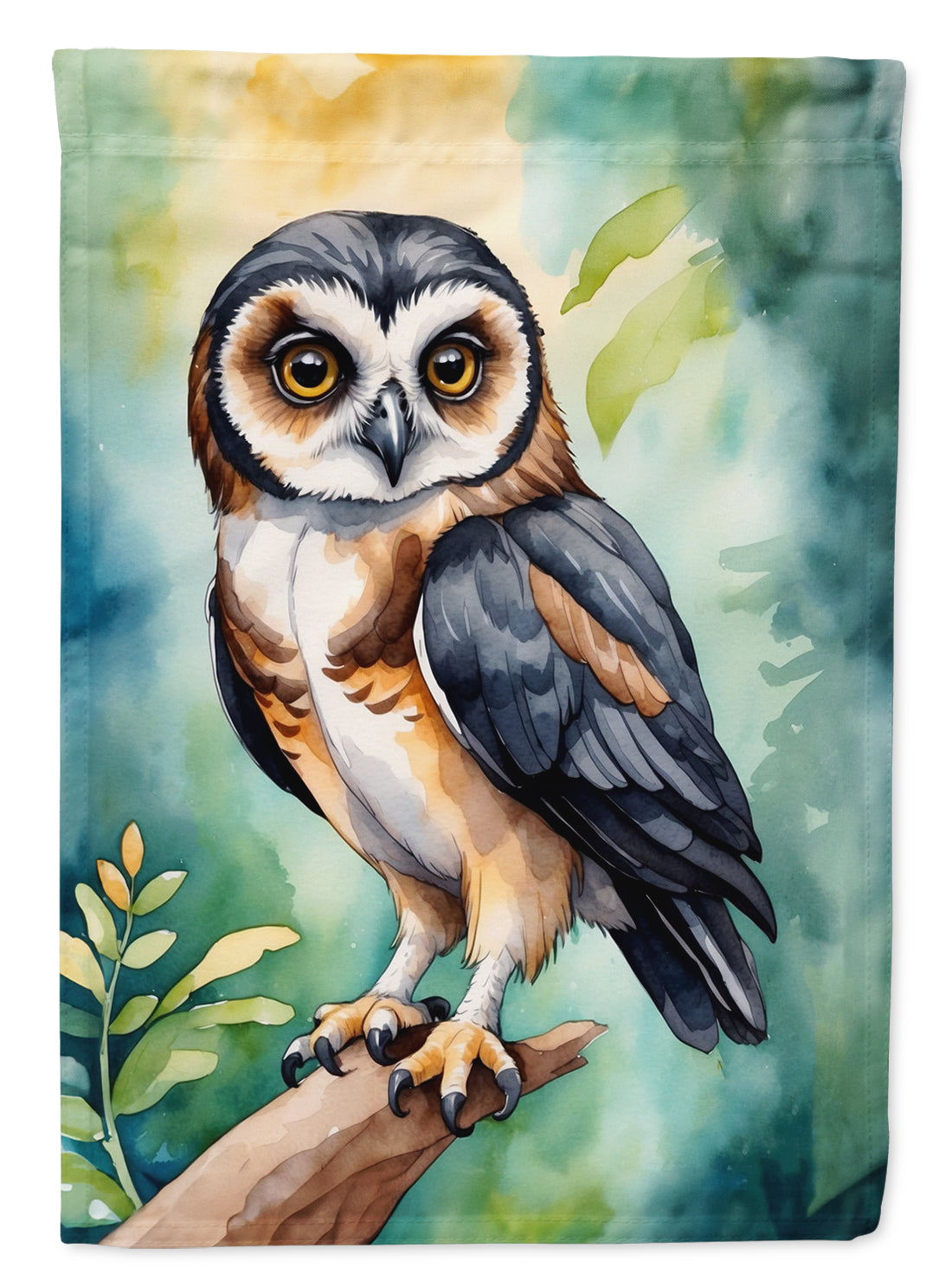 Spectacled Owl House Flag 28x40 Porch Sleeve Pole Decorative Outside Yard Banner Artwork Wall Hanging, Polyester