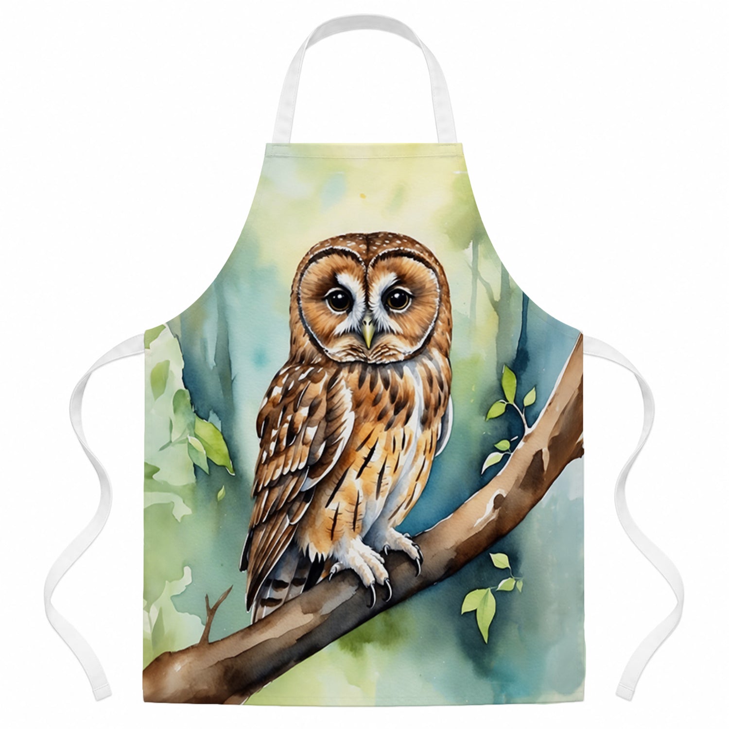 Tawny Owl Apron Cooking Kitchen Server Baking Crafts Gardening for Adult Women Men, Unisex, Large, Multicolor