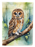 Tawny Owl House Flag 28x40 Porch Sleeve Pole Decorative Outside Yard Banner Artwork Wall Hanging, Polyester