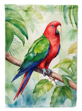 Eclectus Parrot House Flag 28x40 Porch Sleeve Pole Decorative Outside Yard Banner Artwork Wall Hanging, Polyester