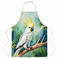 Sulphurcrested Cockatoo Apron Cooking Kitchen Server Baking Crafts Gardening for Adult Women Men, Unisex, Large, Multicolor