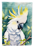 Sulphurcrested Cockatoo House Flag 28x40 Porch Sleeve Pole Decorative Outside Yard Banner Artwork Wall Hanging, Polyester