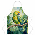 Yellownaped Amazon Parrot Apron Cooking Kitchen Server Baking Crafts Gardening for Adult Women Men, Unisex, Large, Multicolor
