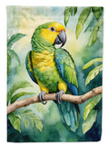 Yellownaped Amazon Parrot House Flag 28x40 Porch Sleeve Pole Decorative Outside Yard Banner Artwork Wall Hanging, Polyester