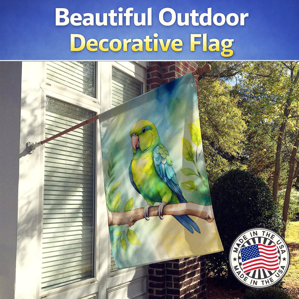 Parrotlet House Flag 28x40 Porch Sleeve Pole Decorative Outside Yard Banner Artwork Wall Hanging, Polyester