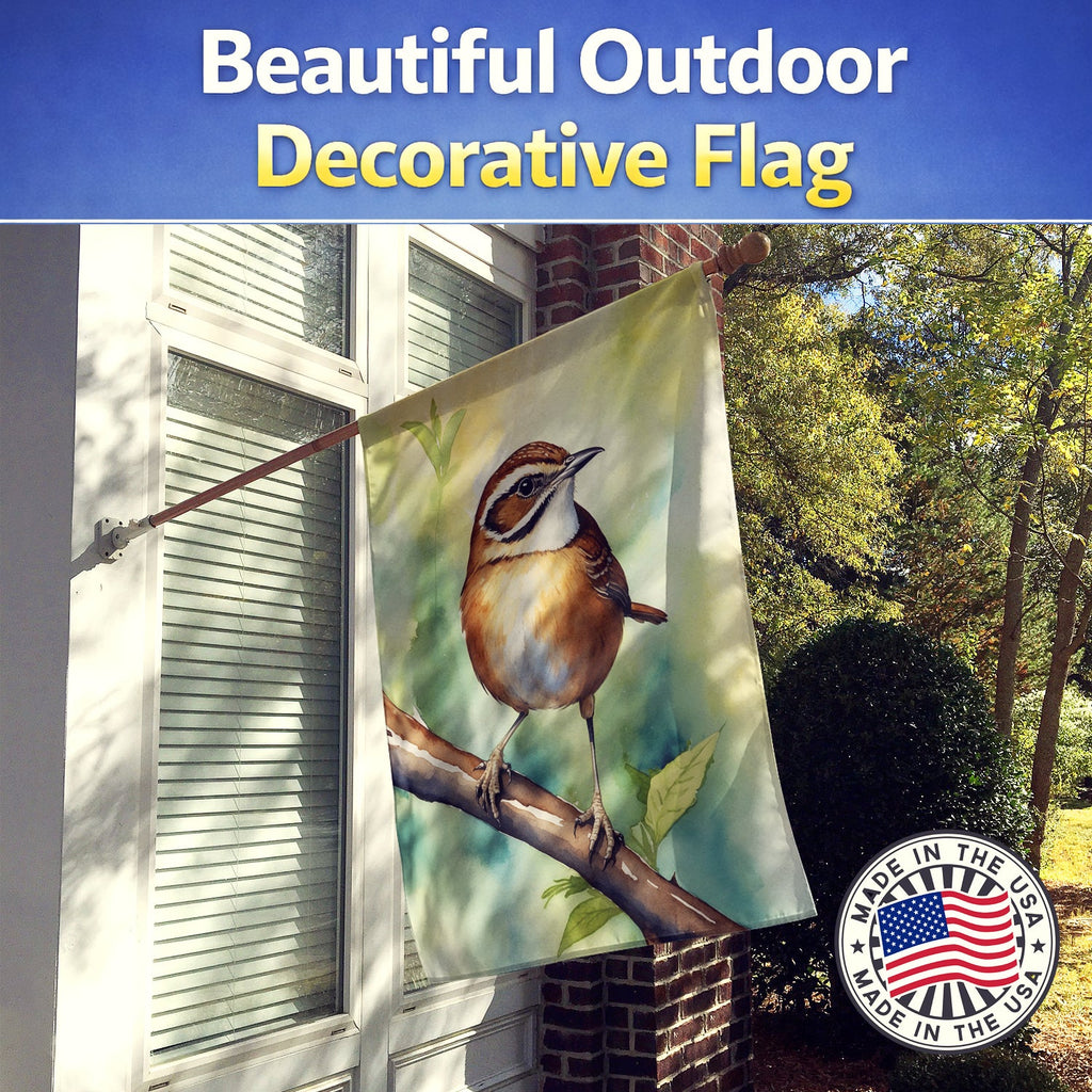 South Carolina Wren House Flag 28x40 Porch Sleeve Pole Decorative Outside Yard Banner Artwork Wall Hanging, Polyester