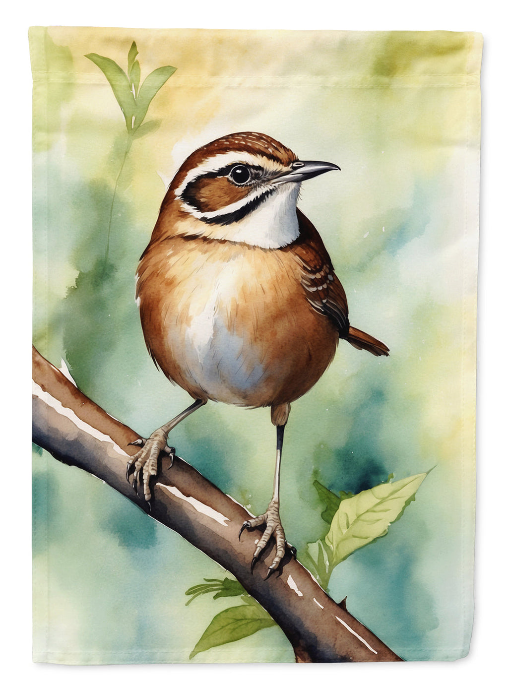 South Carolina Wren House Flag 28x40 Porch Sleeve Pole Decorative Outside Yard Banner Artwork Wall Hanging, Polyester